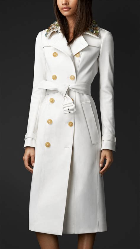 leather burberry white trench coat|Burberry trench coat wool collar.